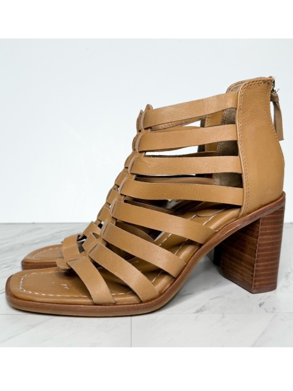 Sofft Stratford Brown Gladiator Heeled Sandal 8M